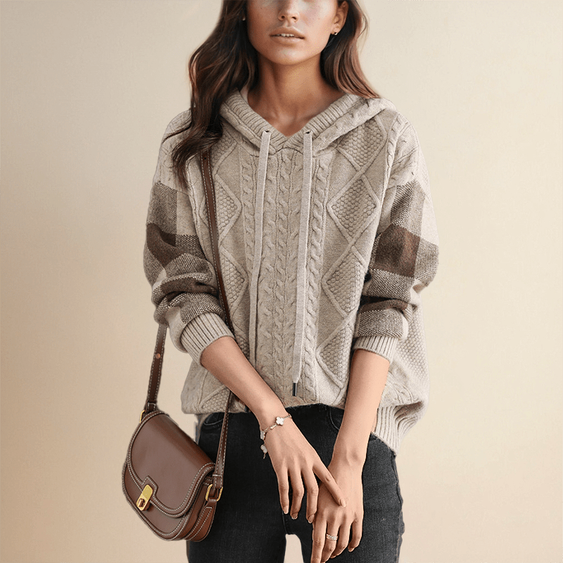 Élise – Elegant Knitted Hoodie - Liam & Ivy
