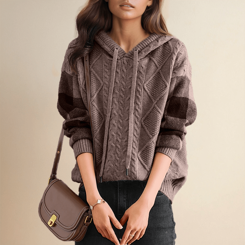 Élise – Elegant Knitted Hoodie - Liam & Ivy