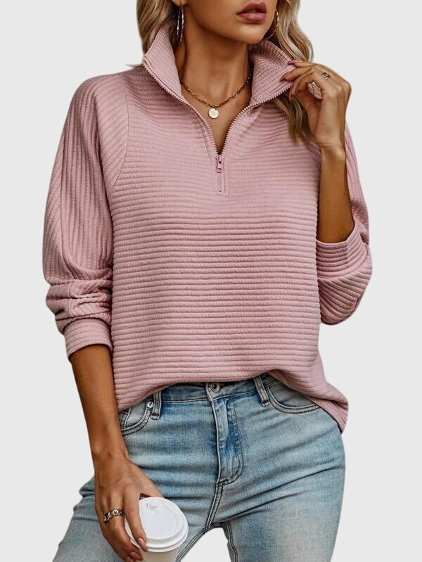 Élise – Refined Half - Zip Sweater - Liam & Ivy