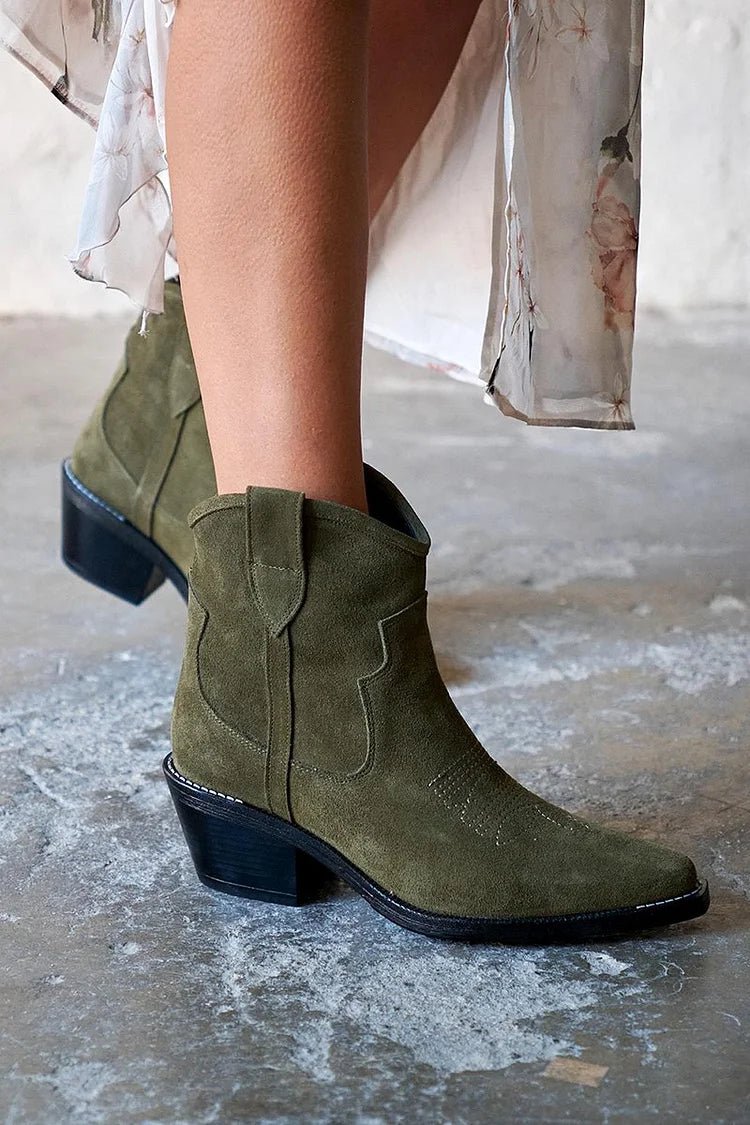 Élise™ | Short Suede Ankle Boots - Liam & Ivy