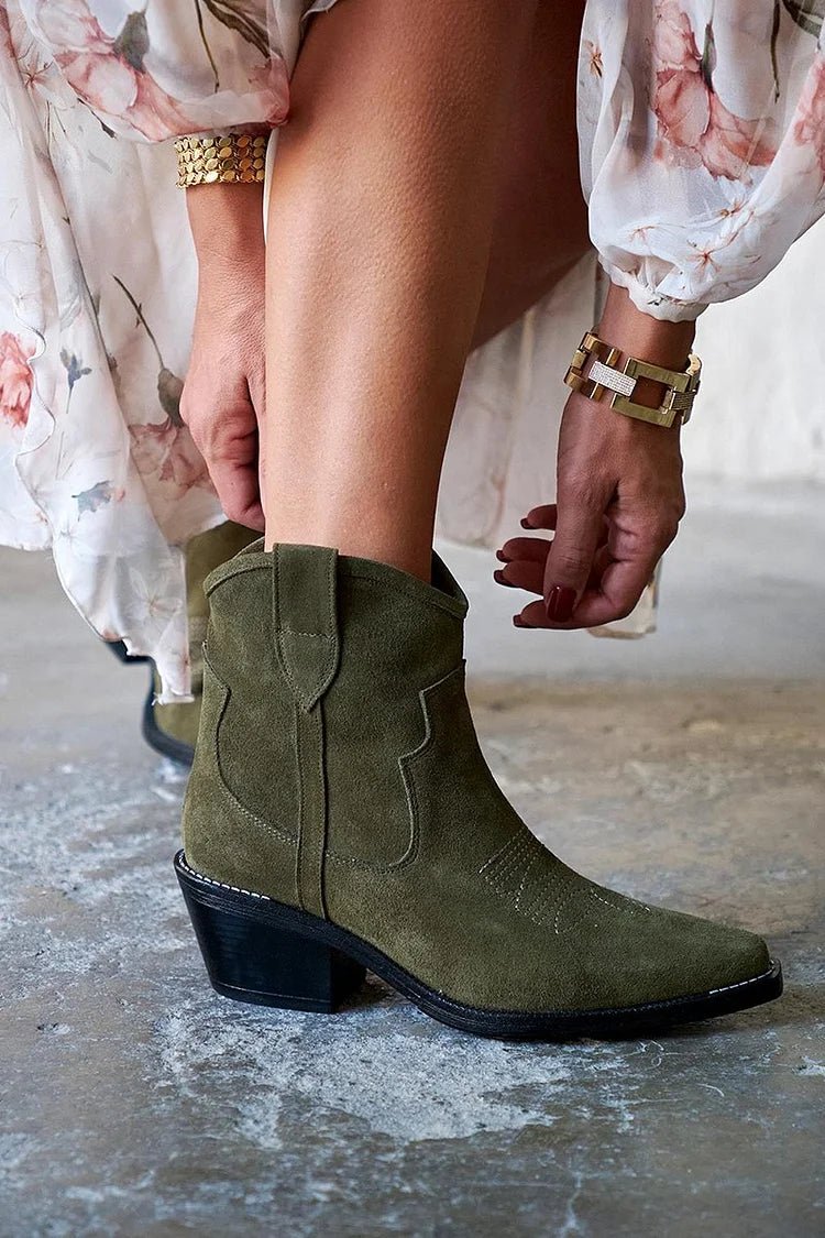 Élise™ | Short Suede Ankle Boots - Liam & Ivy
