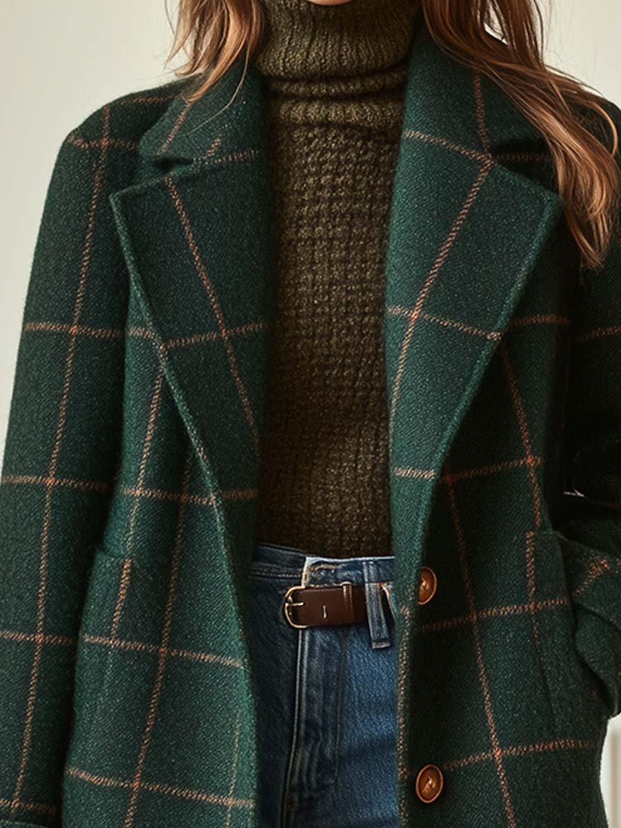 Frances – Classic Plaid Coat