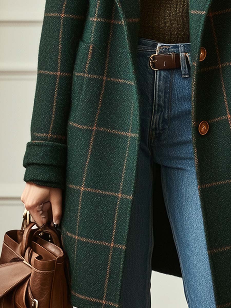 Frances – Classic Plaid Coat