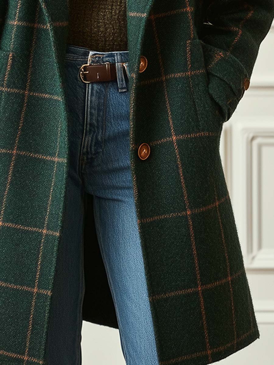 Frances – Classic Plaid Coat