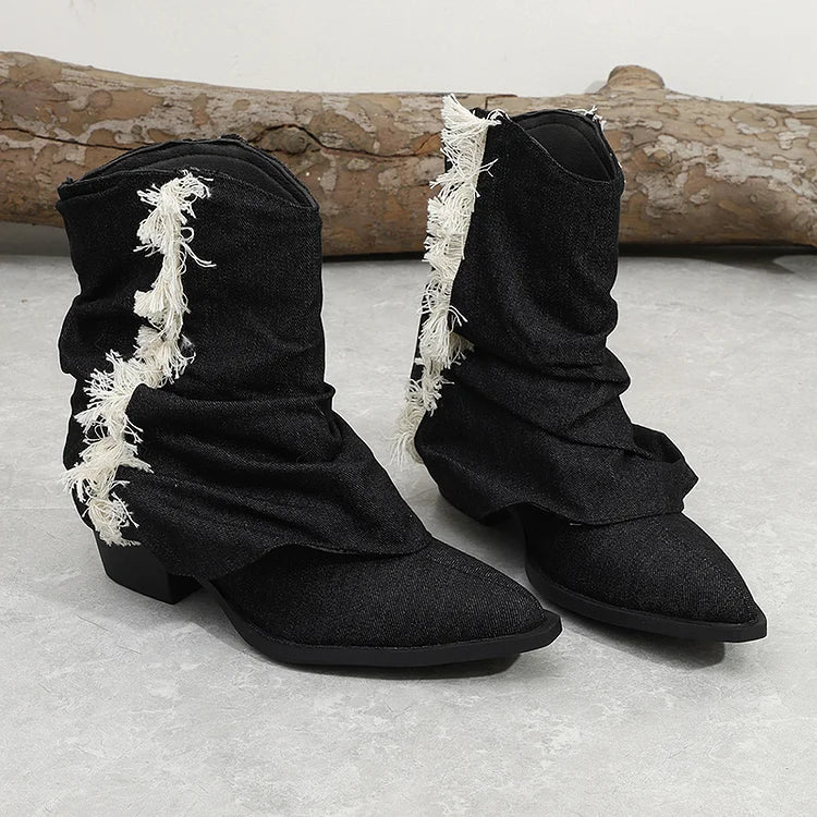 Kaia™ | Stylish Denim Boots - Liam & Ivy