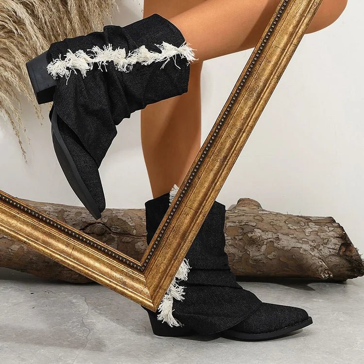 Kaia™ | Stylish Denim Boots - Liam & Ivy