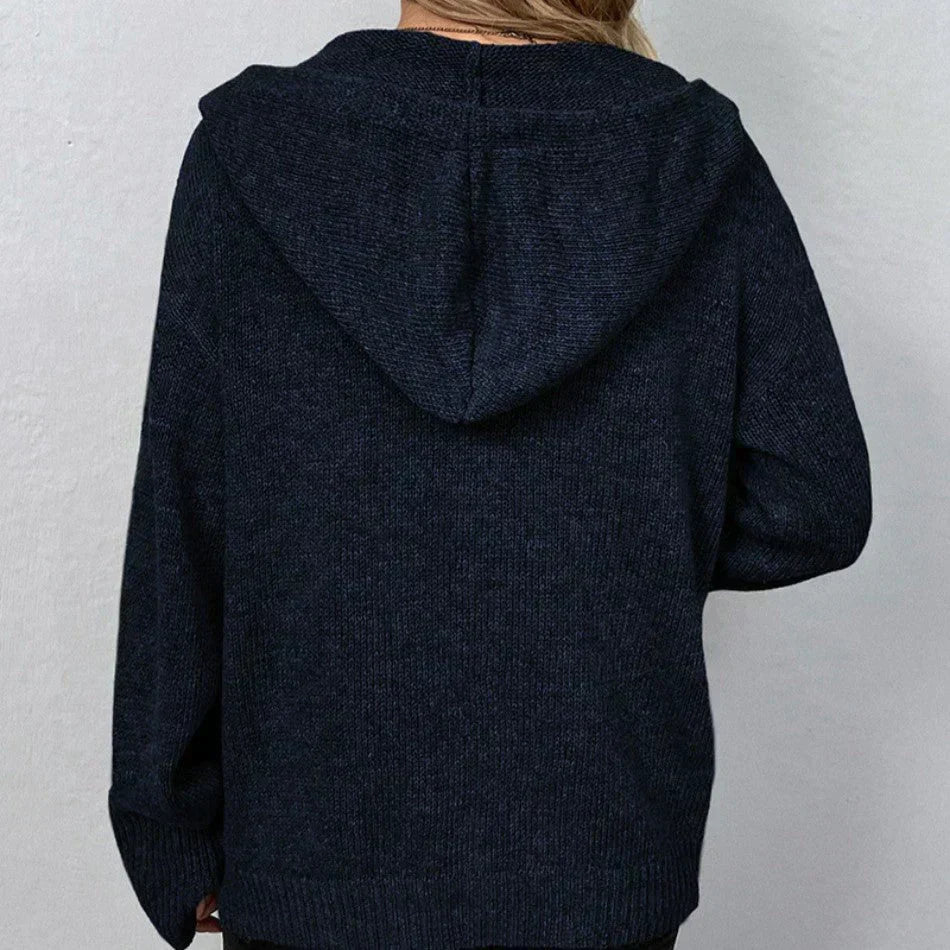 Laurence | Hooded Cardigan with Buttons - Liam & Ivy