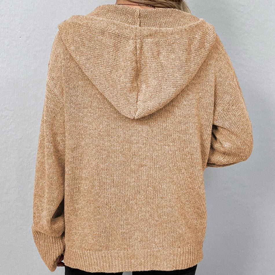 Laurence | Hooded Cardigan with Buttons - Liam & Ivy