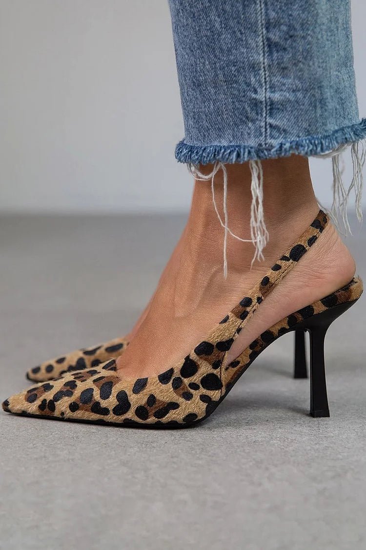 LEOPARD SLINGBACK HEELS - Liam & Ivy