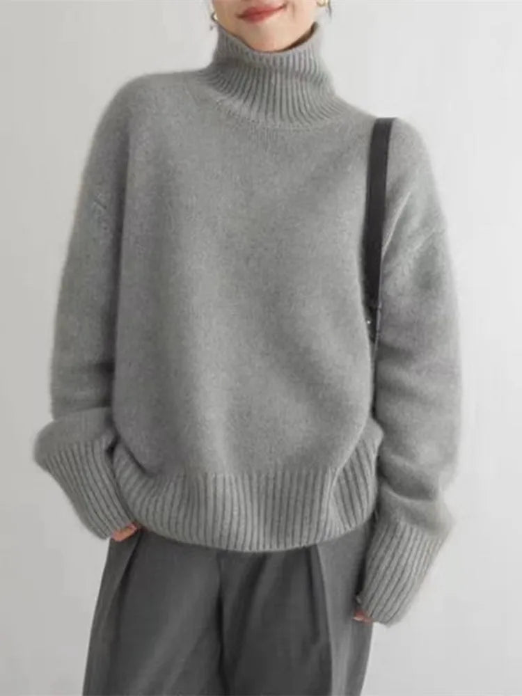LINEA | High Collar Sweater - Liam & Ivy