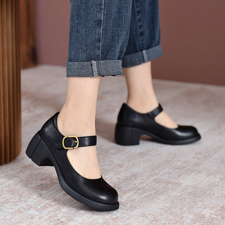 Serena |  Minimalist Mary Jane Flats for Daily Outfits