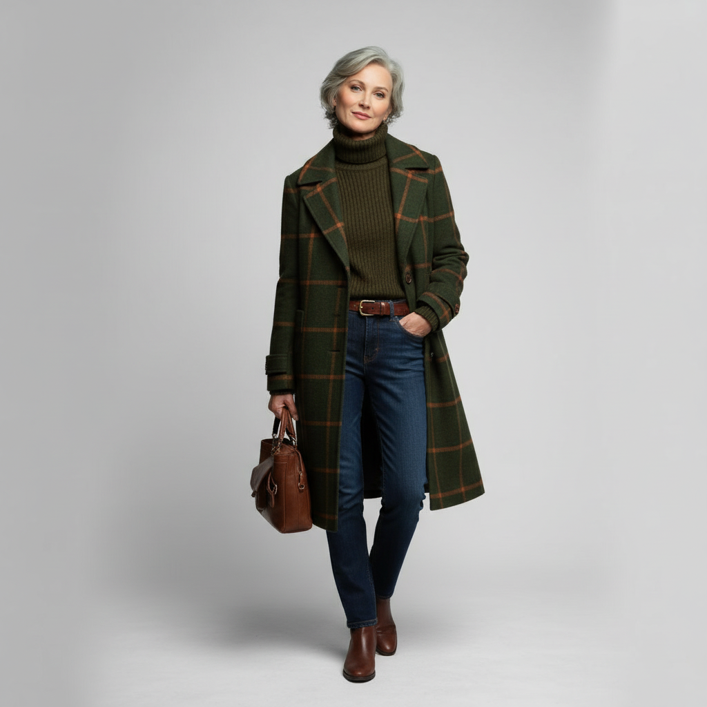 Frances – Classic Plaid Coat