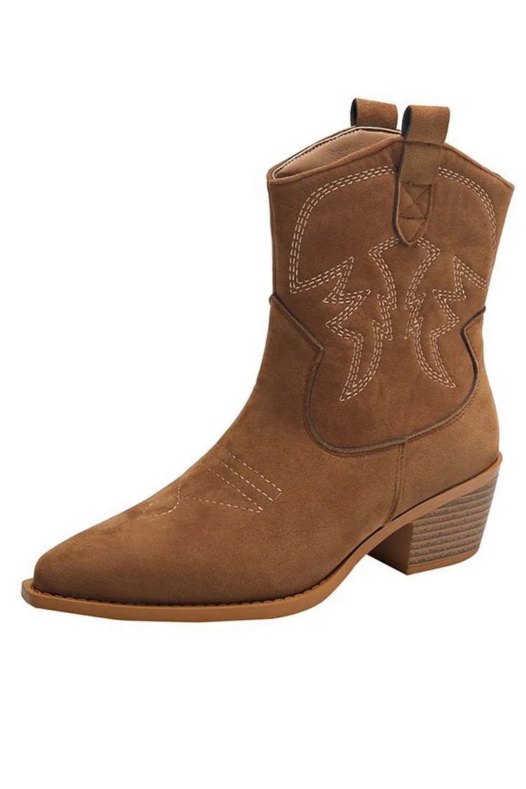 POINTED WESTERN ANKLE BOOT - Liam & Ivy