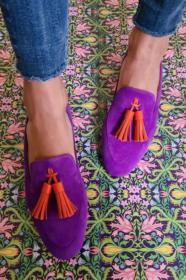 PURPLE LOAFERS WITH TASSELS - Liam & Ivy