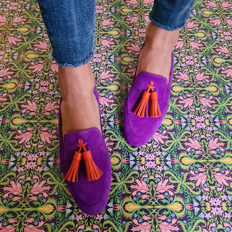PURPLE LOAFERS WITH TASSELS - Liam & Ivy