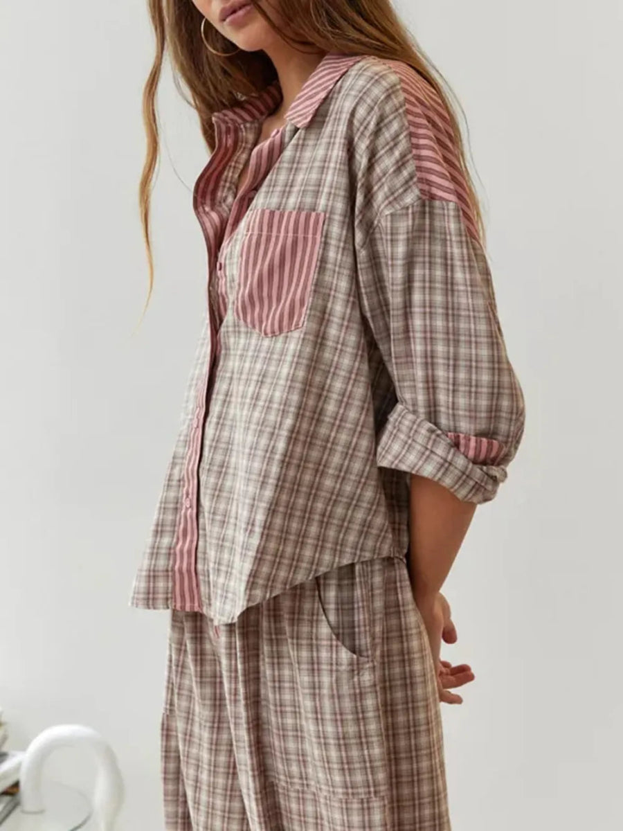 Sophie™ | Two - Piece Checkered Pajama - Liam & Ivy
