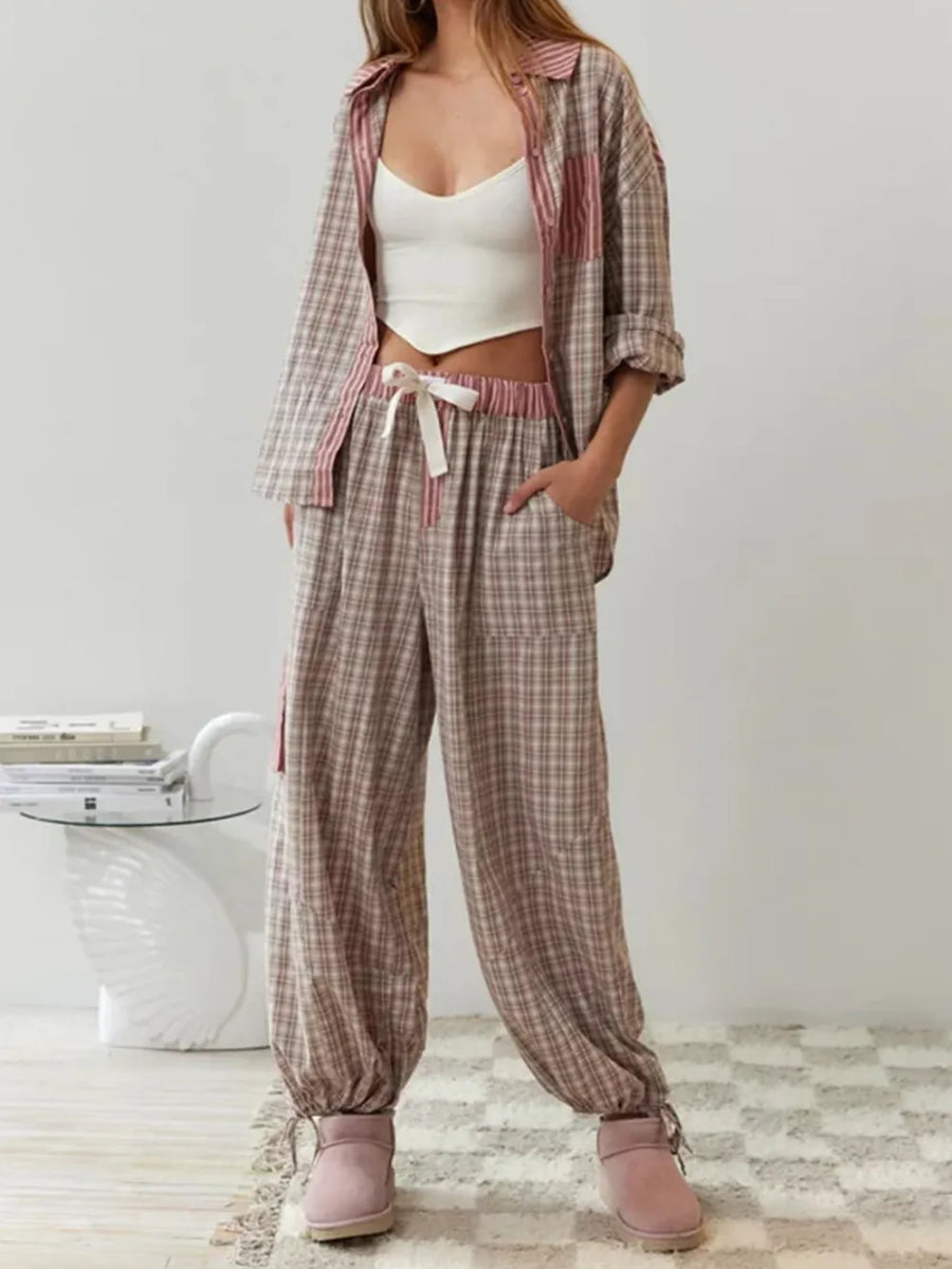 Sophie™ | Two - Piece Checkered Pajama - Liam & Ivy