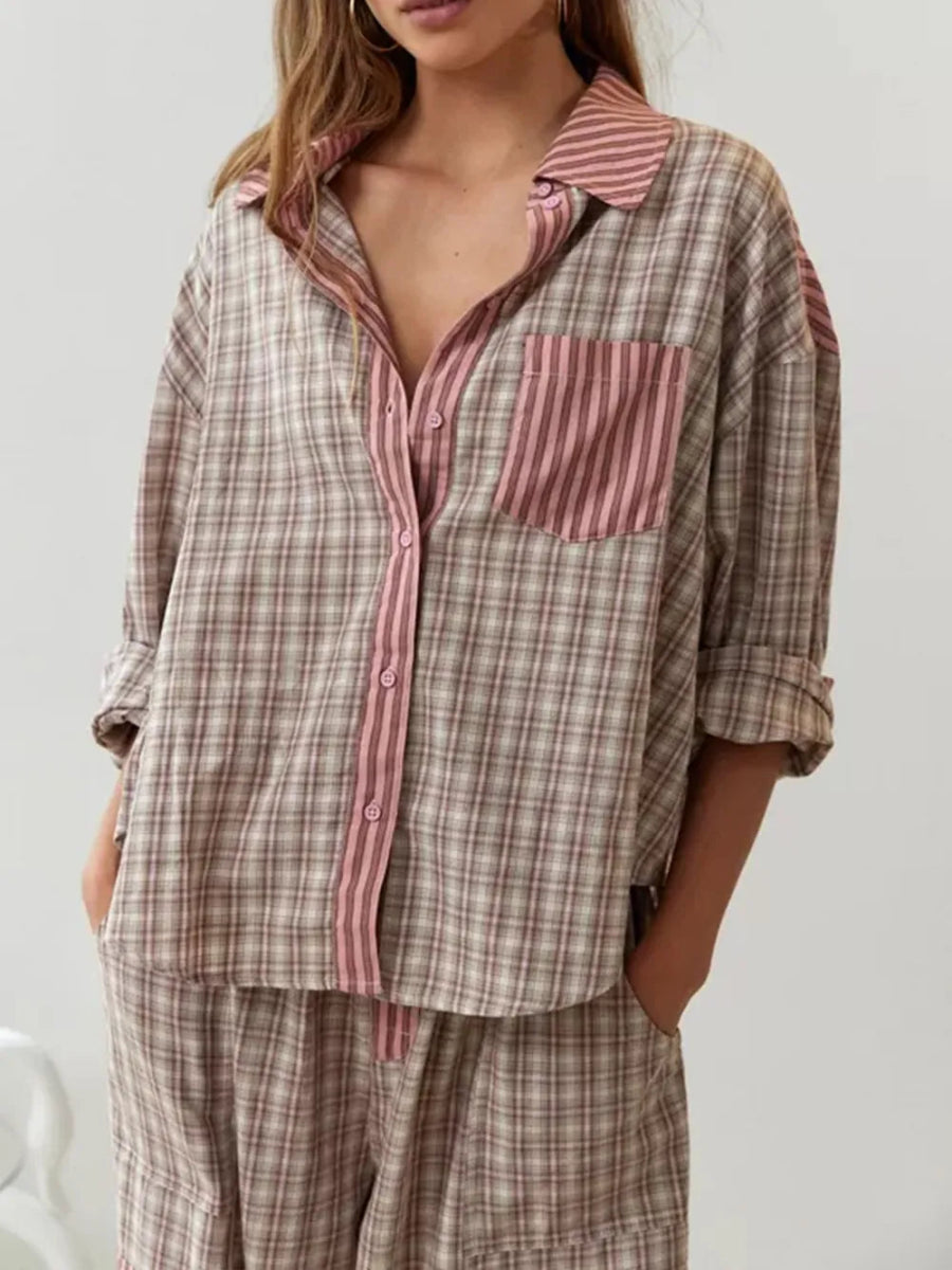Sophie™ | Two - Piece Checkered Pajama - Liam & Ivy