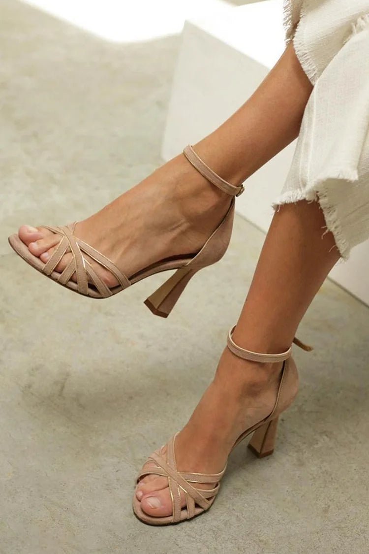 STRAPPY MID - HEEL SANDALS - Liam & Ivy