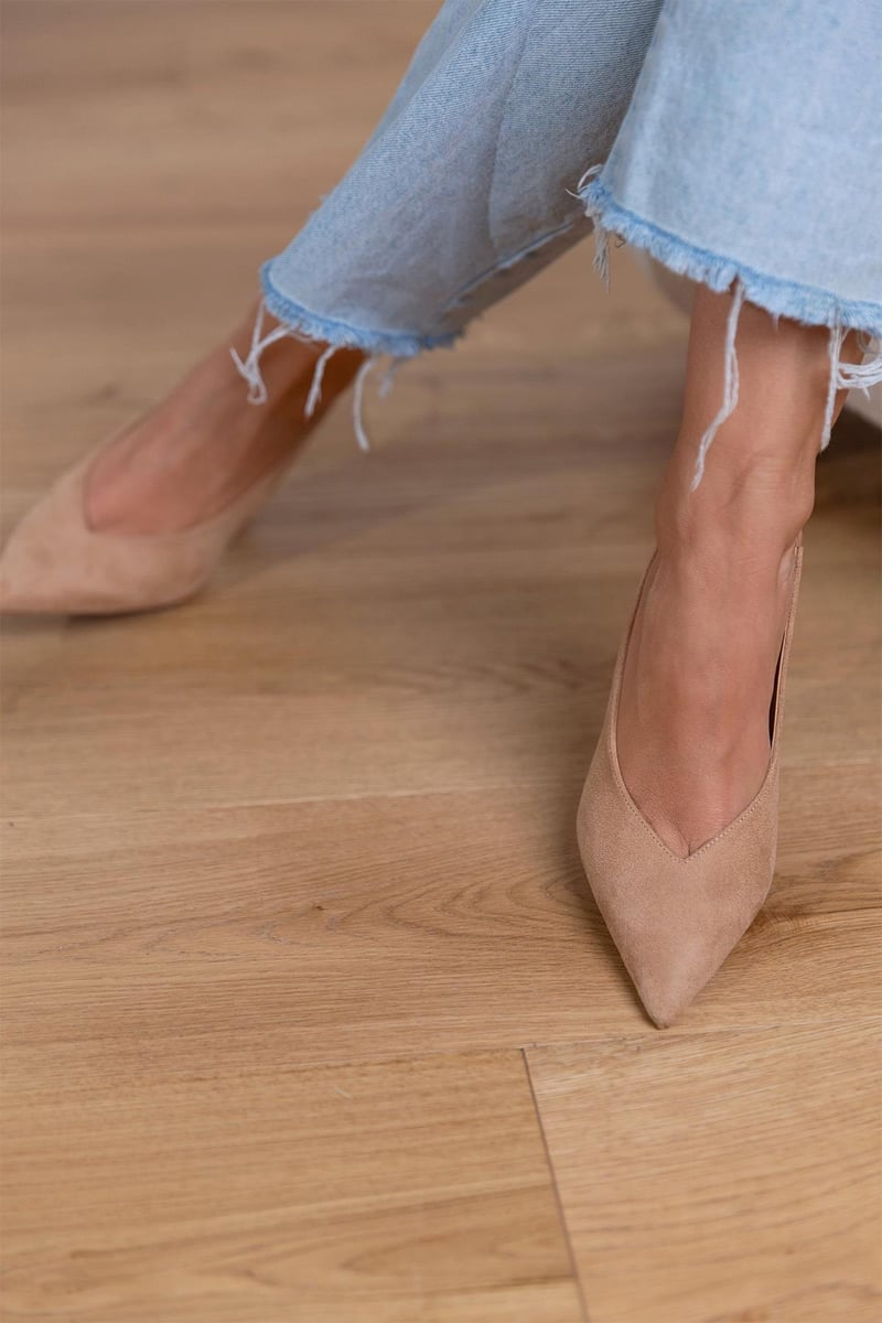 SUEDE SLINGBACK HEELS - Liam & Ivy
