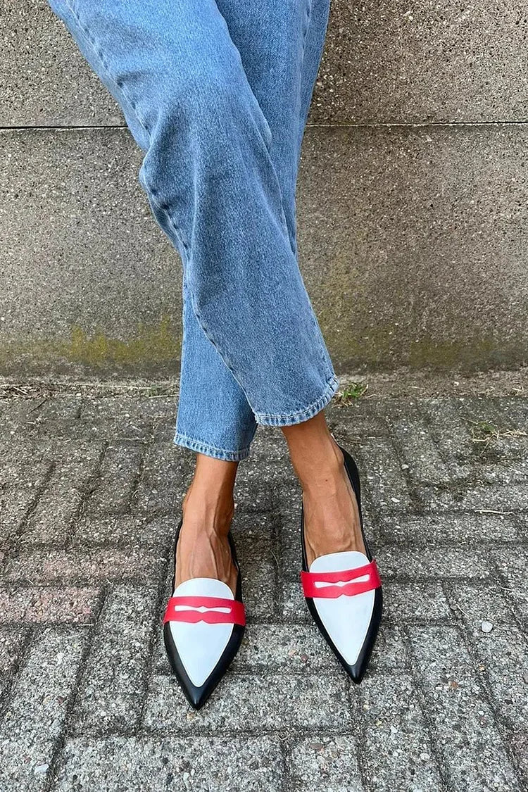 TWO - TONE POINTED SLIPPERS - Liam & Ivy