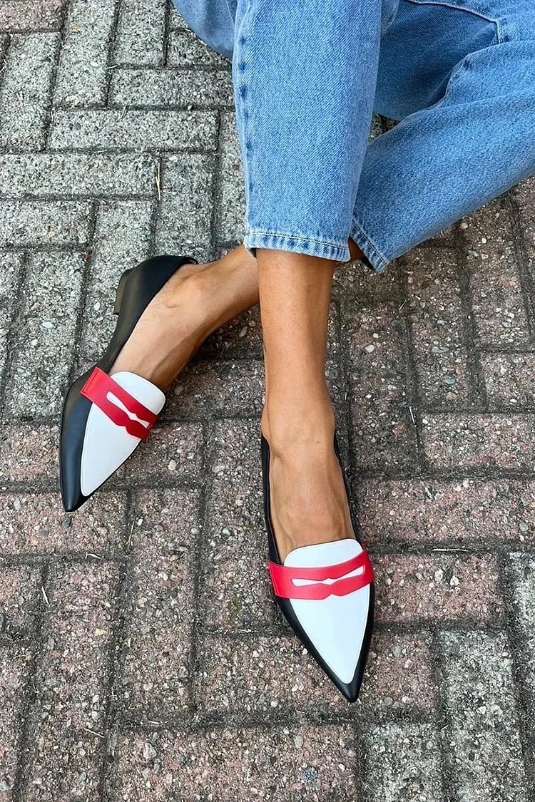 TWO - TONE POINTED SLIPPERS - Liam & Ivy