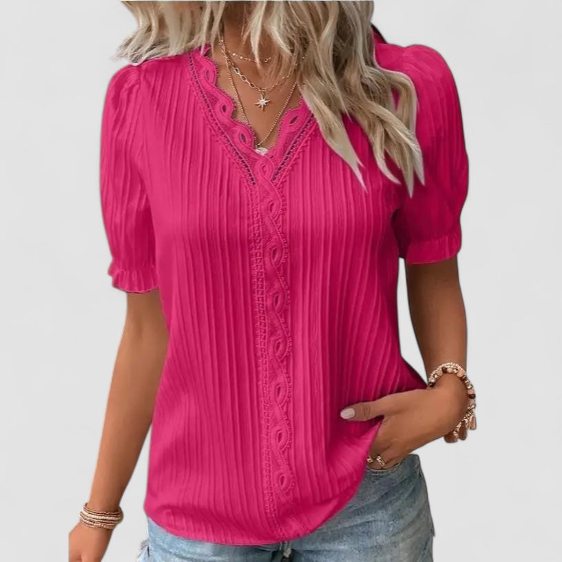 Yrsa™ | Ruffled V-Neck Sweater